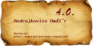 Andrejkovics Omár névjegykártya